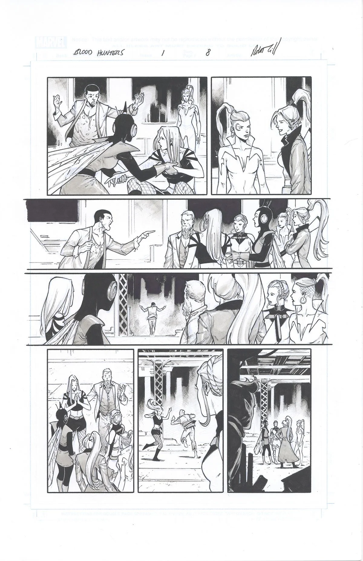 BLOOD HUNTERS #1, PAGE 8 Comic Art