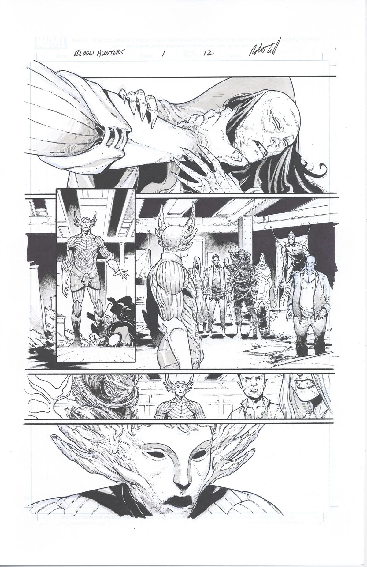 BLOOD HUNTERS #1, PAGE 12 Comic Art