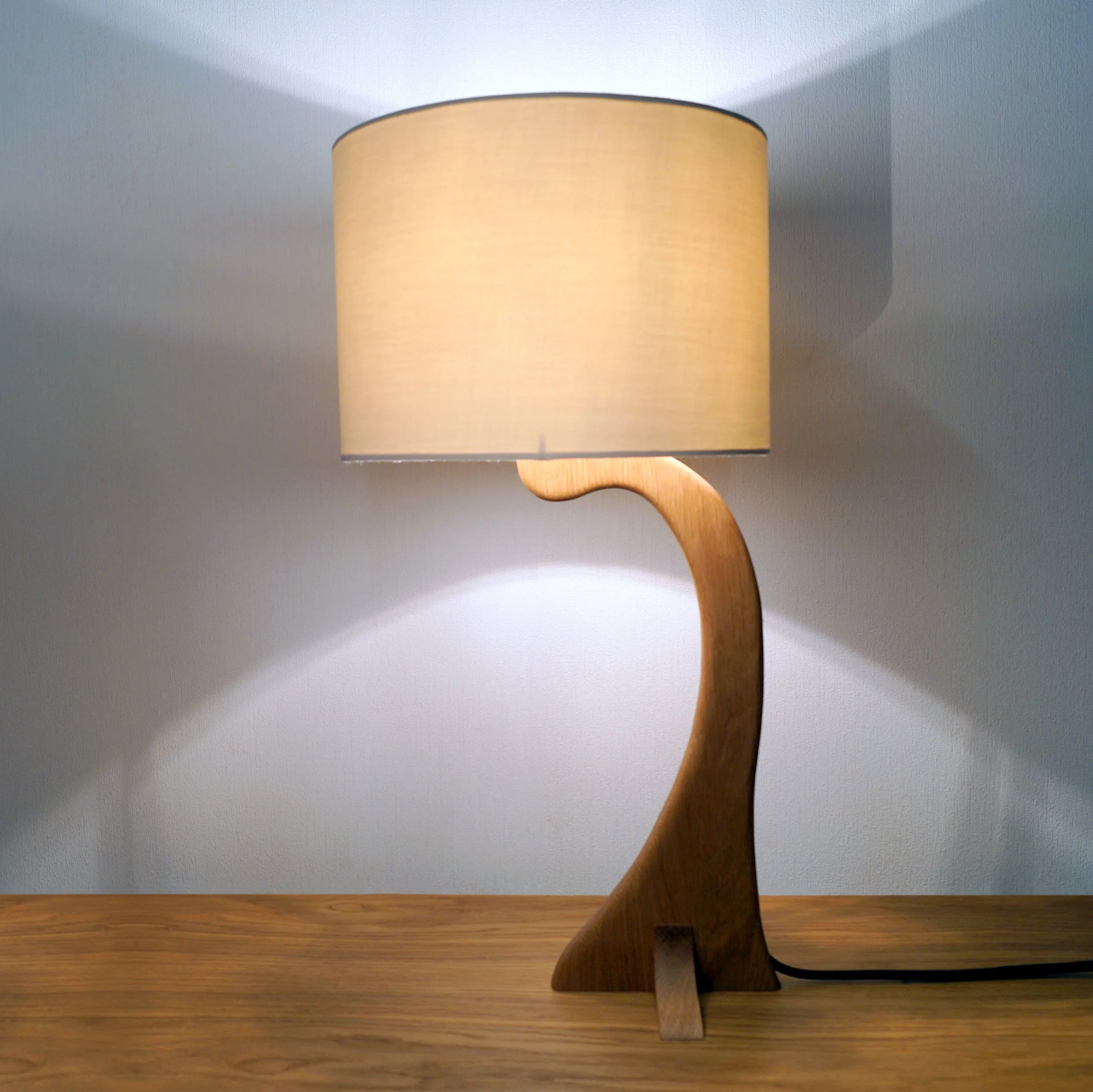 Little Flow Table Lamp - Handmade oak light - modern wood furniture home lighting
