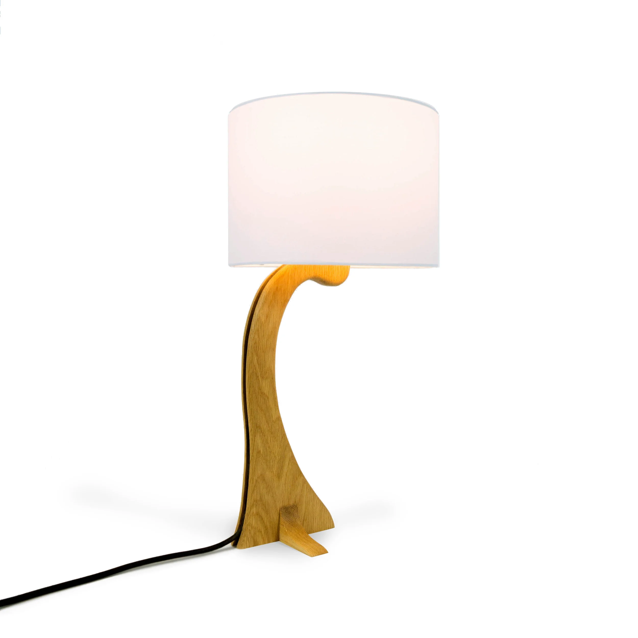 Little Flow Table Lamp - Handmade oak light - modern wood furniture home lighting