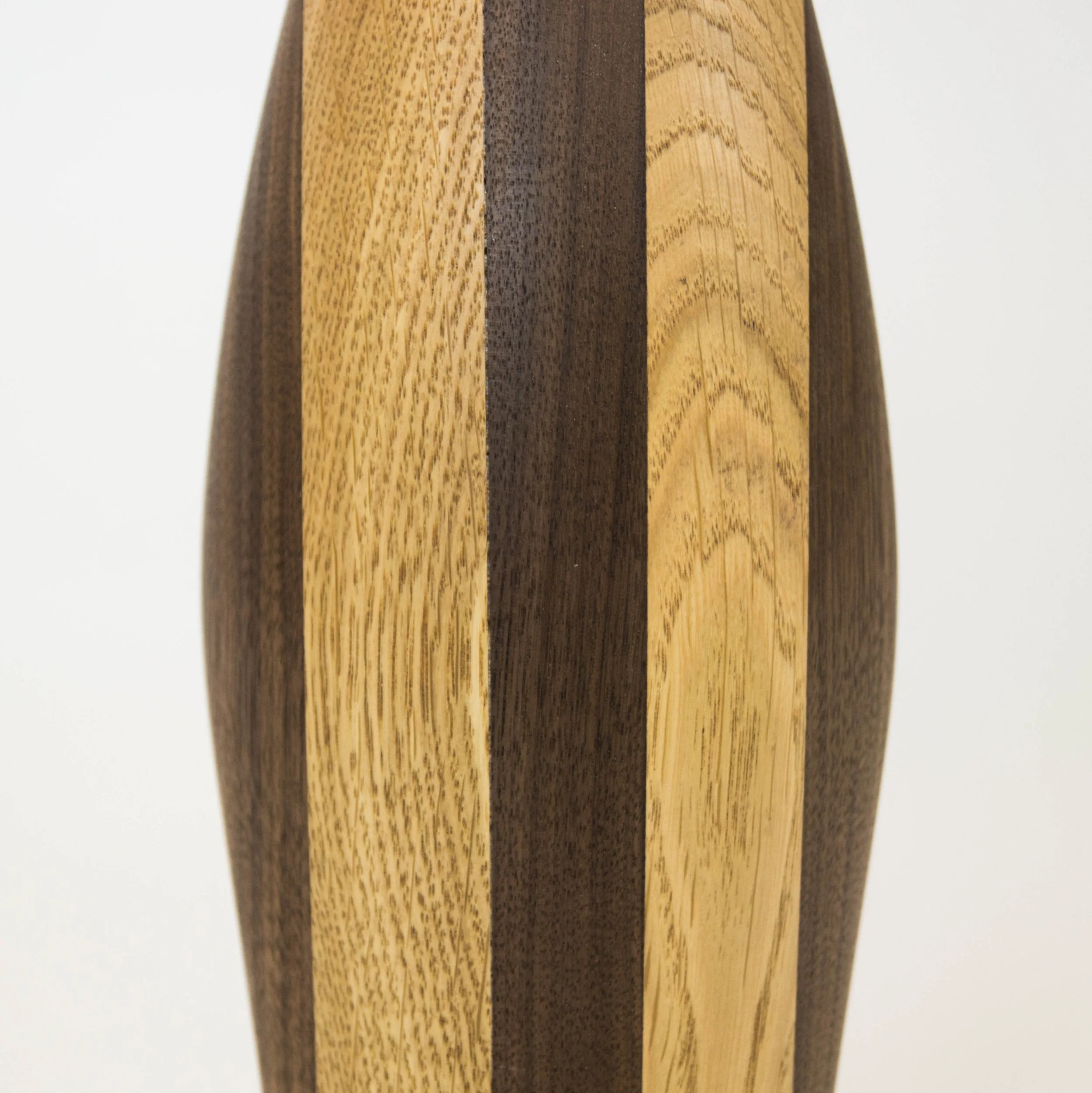 Stripe Table Lamp - Handmade oak and walnut wood lighting