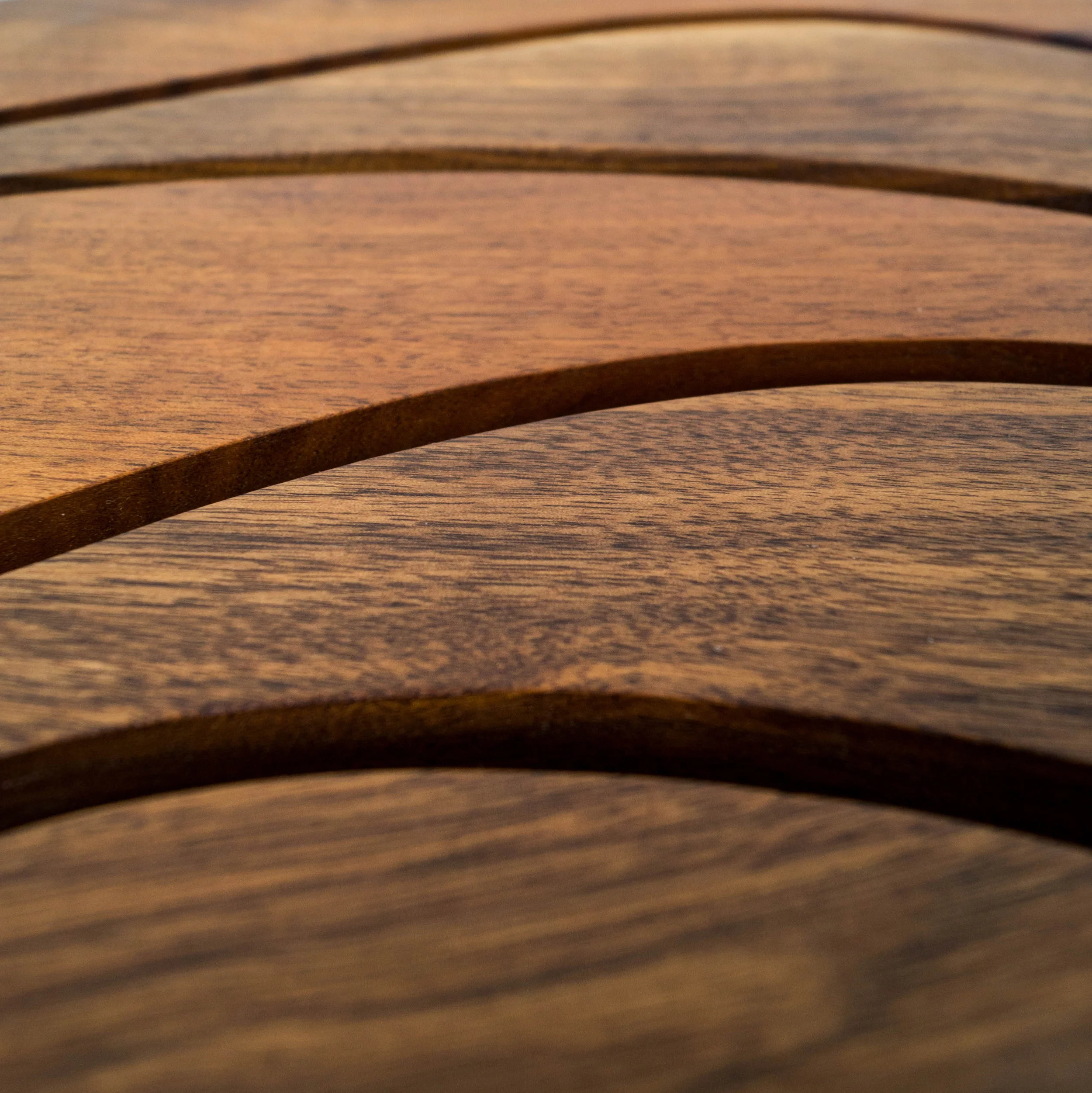 Wavy Side Table - Solid walnut coffee table - handmade wood furniture