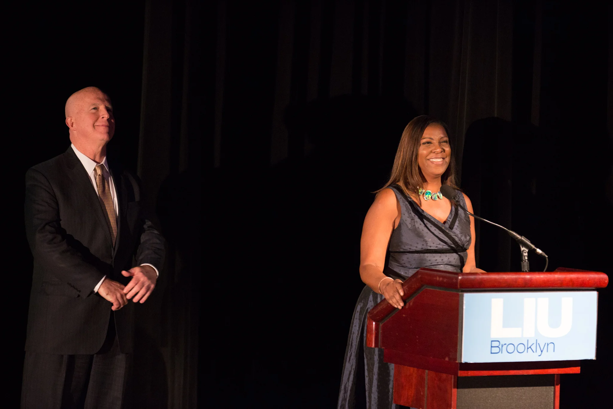 NYPD Police Commissioner James P. O'Neill and NYC Public Advocate Letitia James