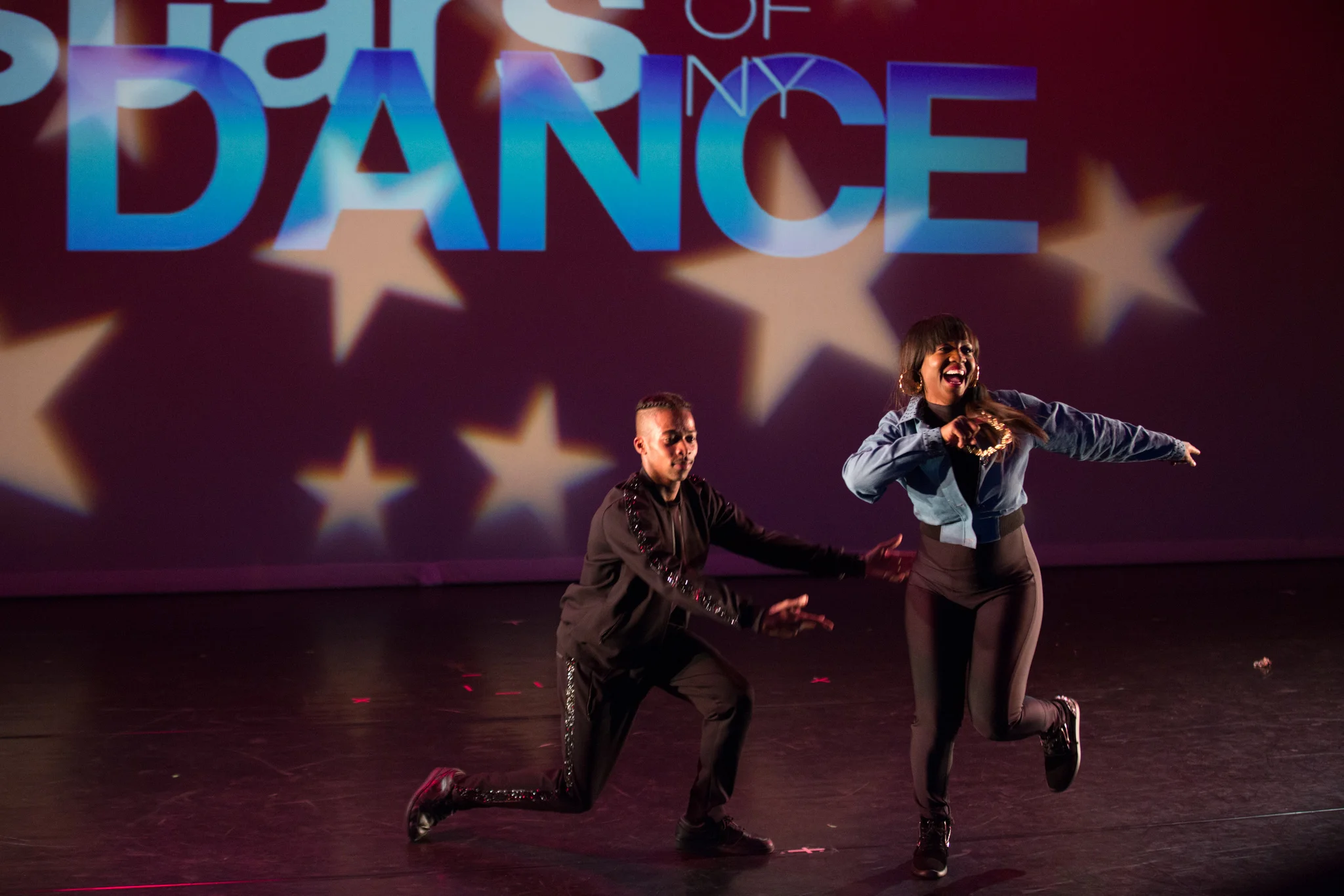 Dancing Star Lu-Shawn Thompson and dance partner Keon Washington of RestorationART Youth Arts Academy