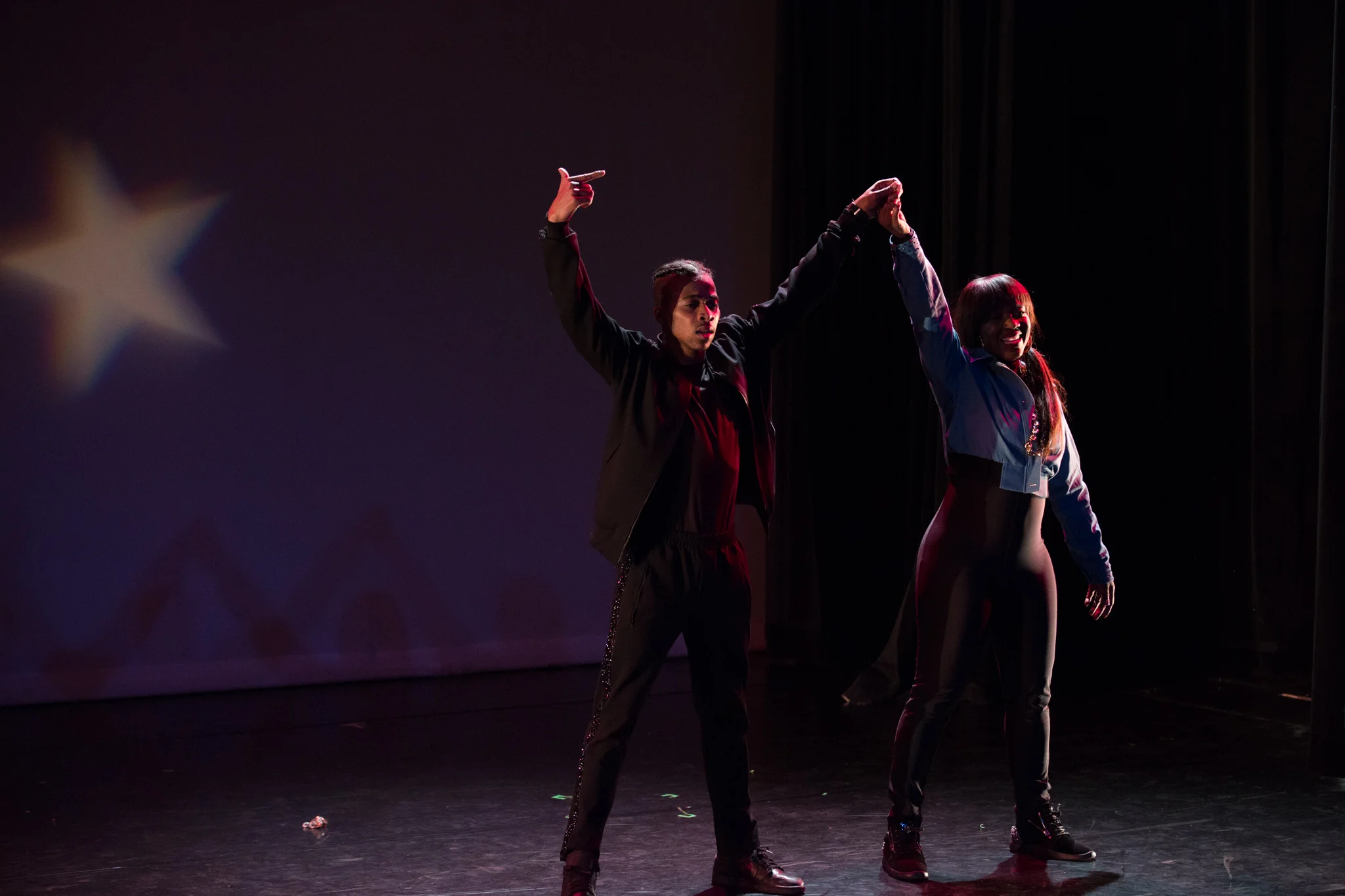 Dancing Star Lu-Shawn Thompson and dance partner Keon Washington of RestorationART Youth Arts Academy