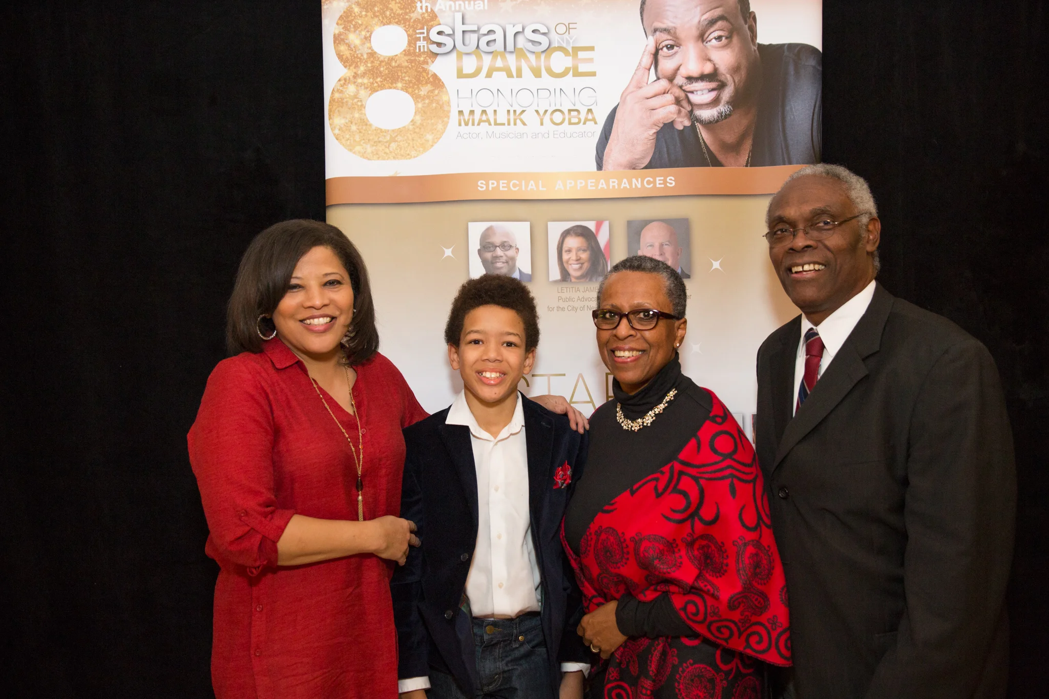 Juanita Scarlett and son Noah Louis, and Joan and Ken Marable