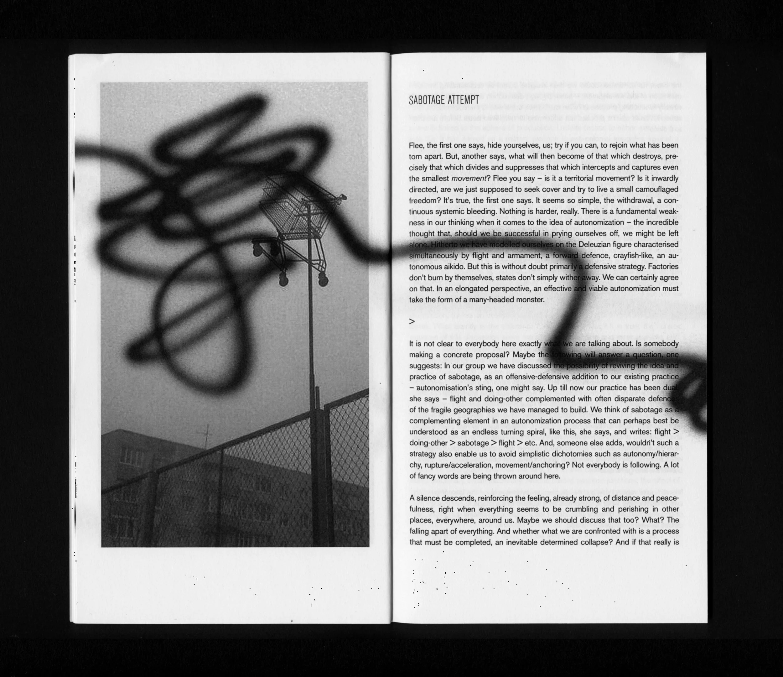 Frisk Flugt - Sabotage (60 pages). Spread. Published by Ovo Press, 2015