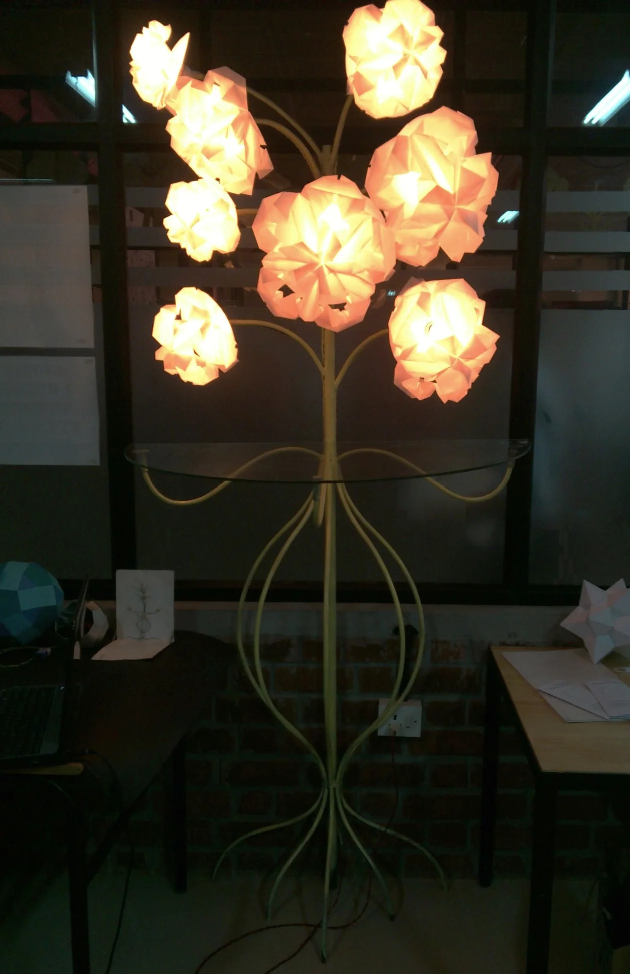 light up side table