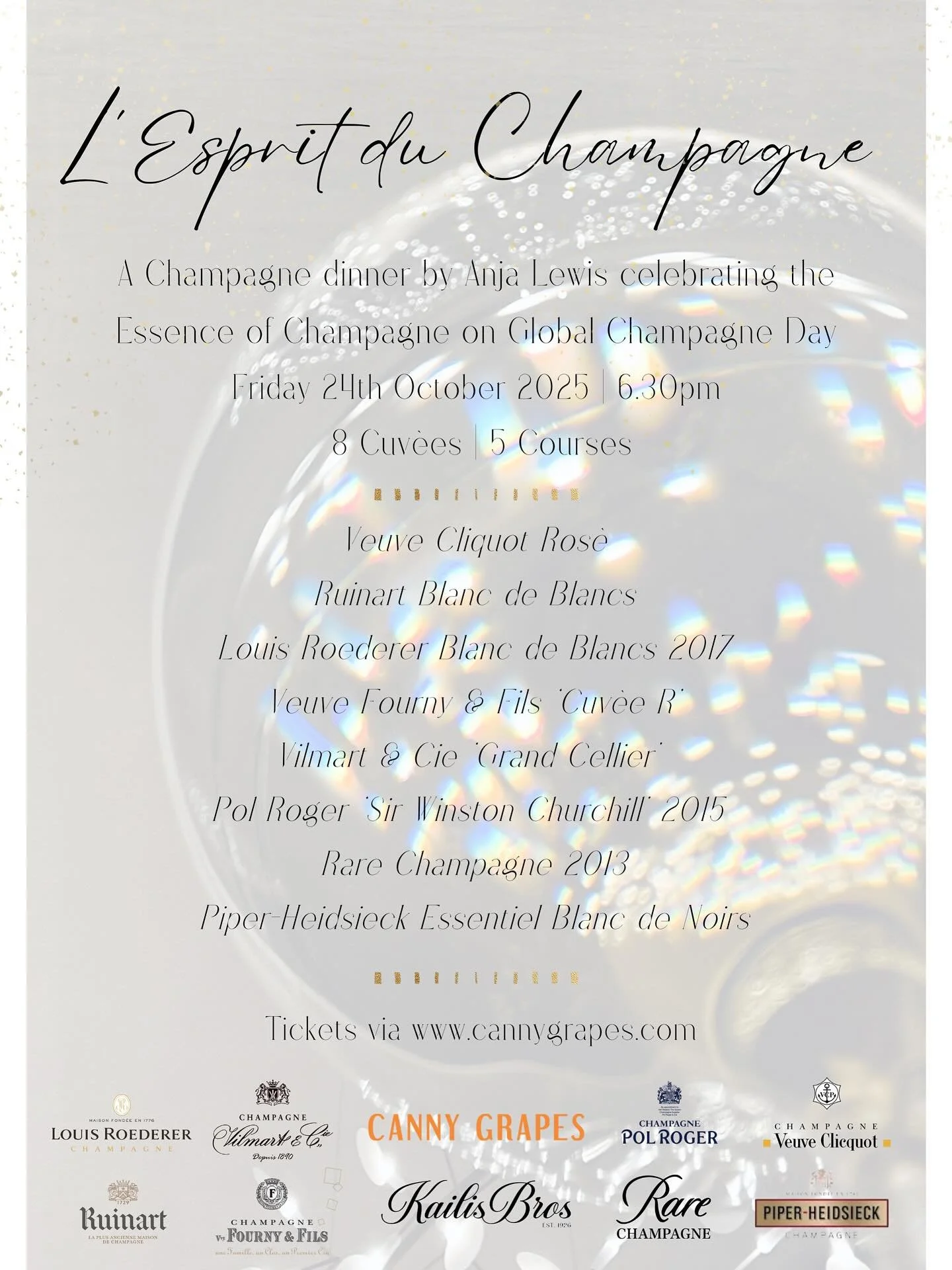 Long awaited and from the heart 💛🥂🍾
I created a Champagne dining experience selecting cuv&eacute;es based on history, heritage and soul of the maisons and family growers as well as special champagne moments; celebrating those who make what we enjo