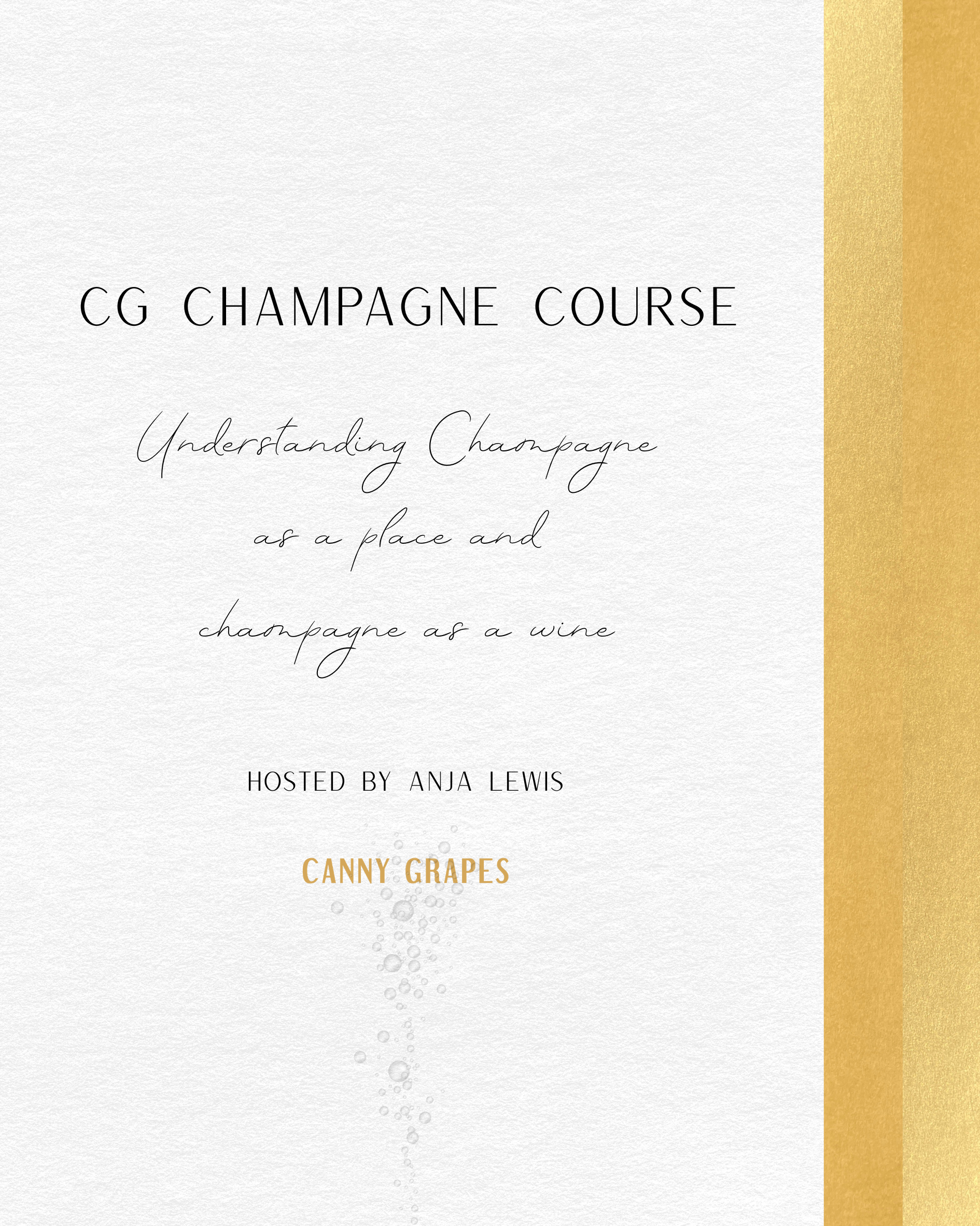 Perth first Champagne Tasting Course created and hosted by Anja Lewis Canny Grapes Wine Education start 5th September 2026