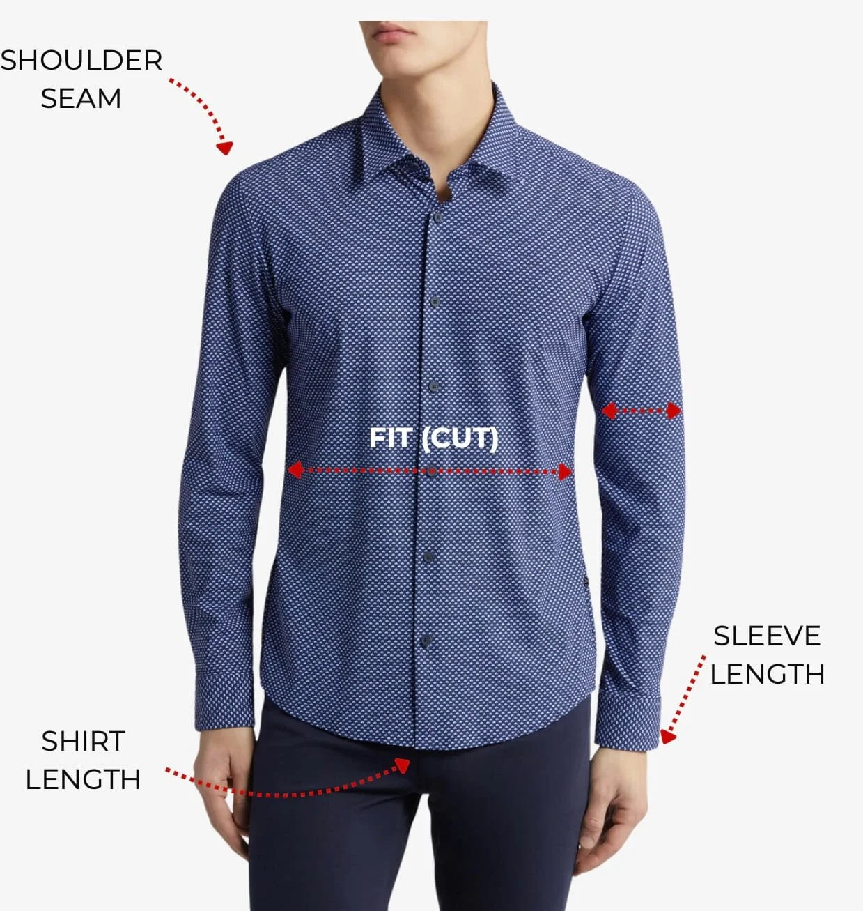 fit of men's shirts