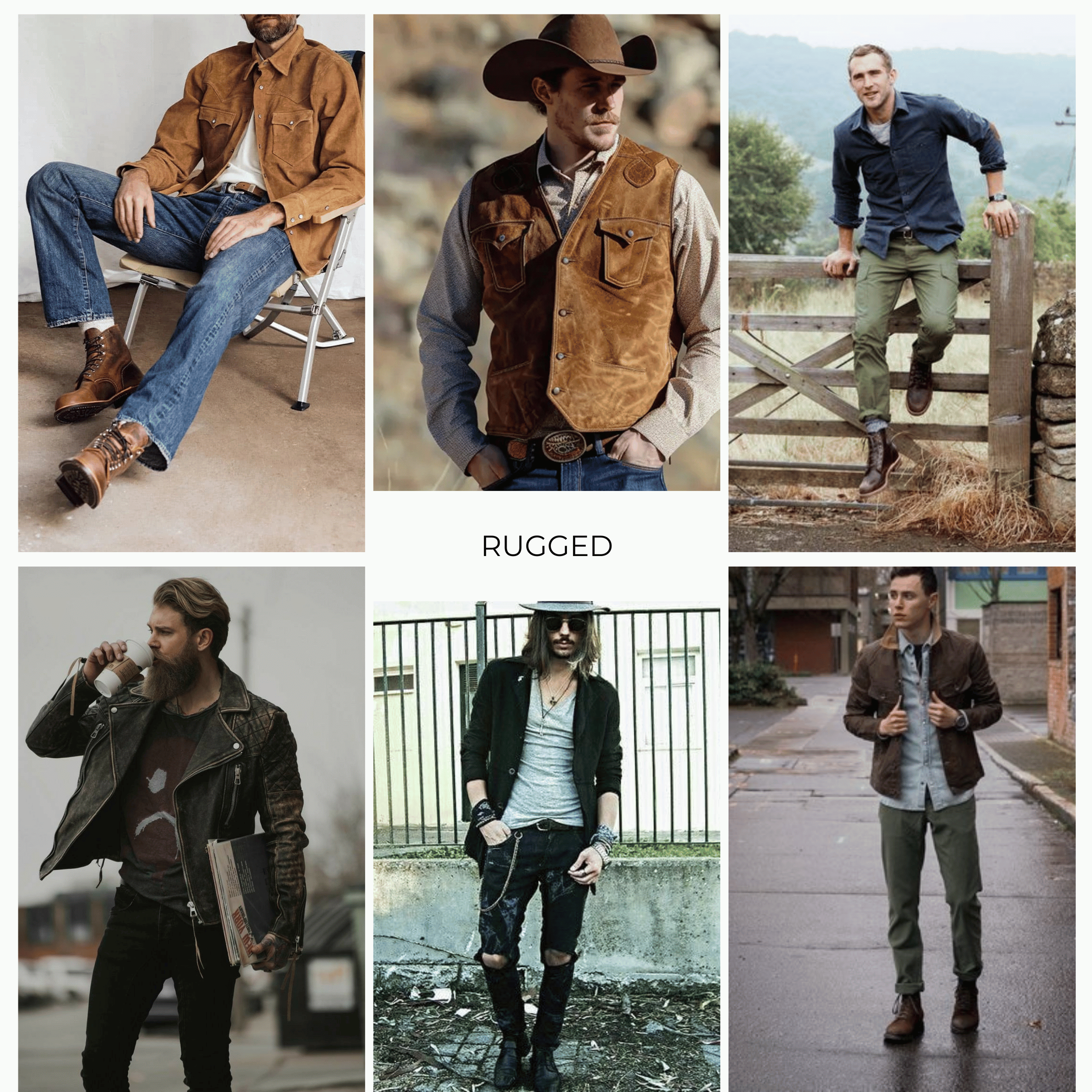 Rugged outfit examples for men