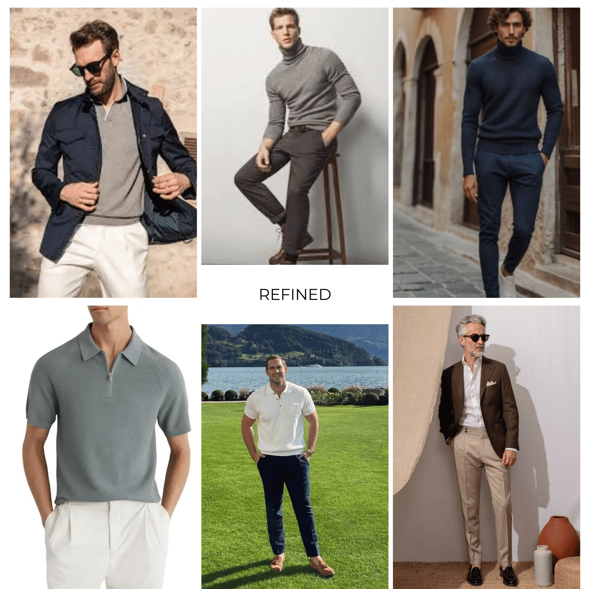 Refined outfit examples for men