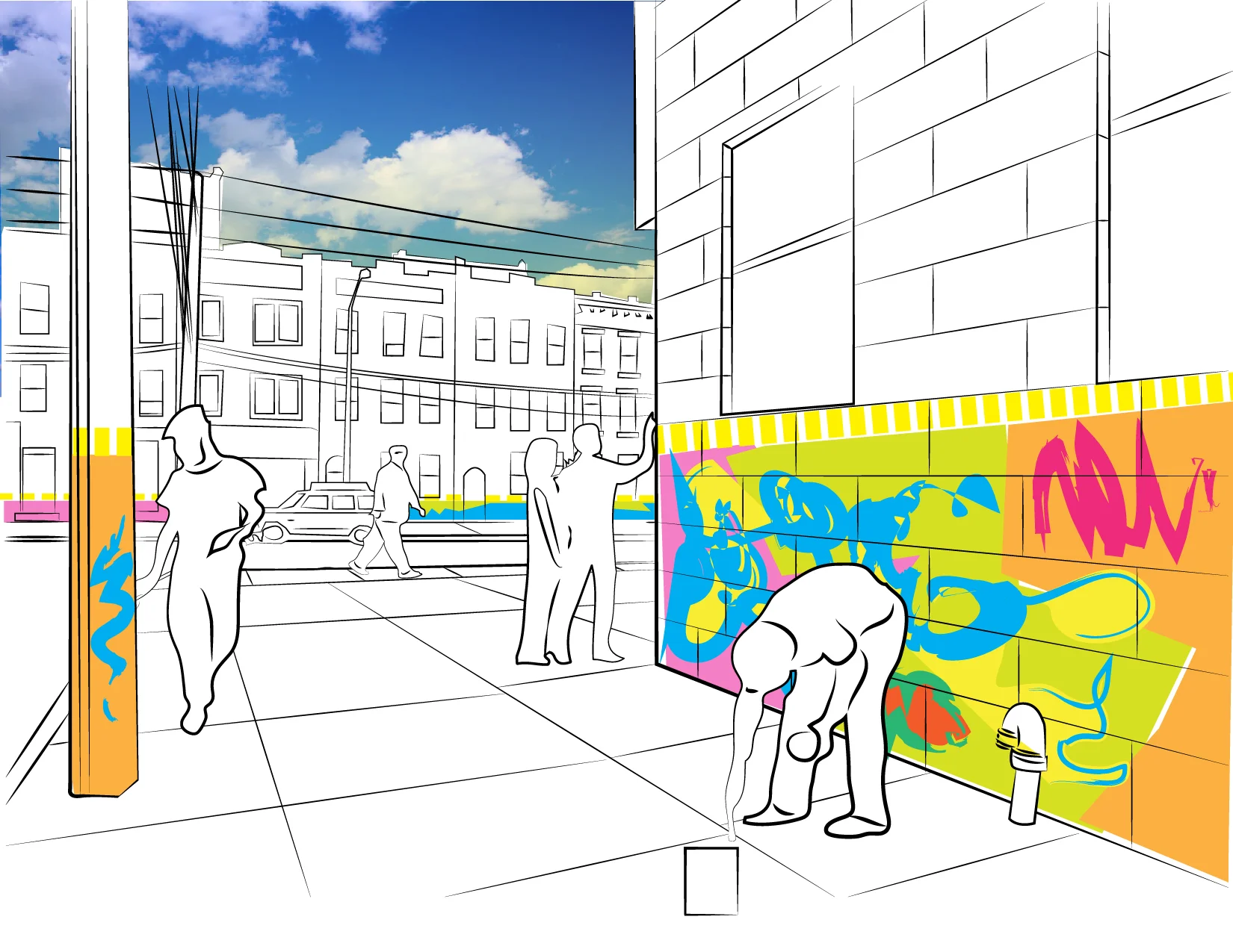 "Below The Flood" neighborhood mural