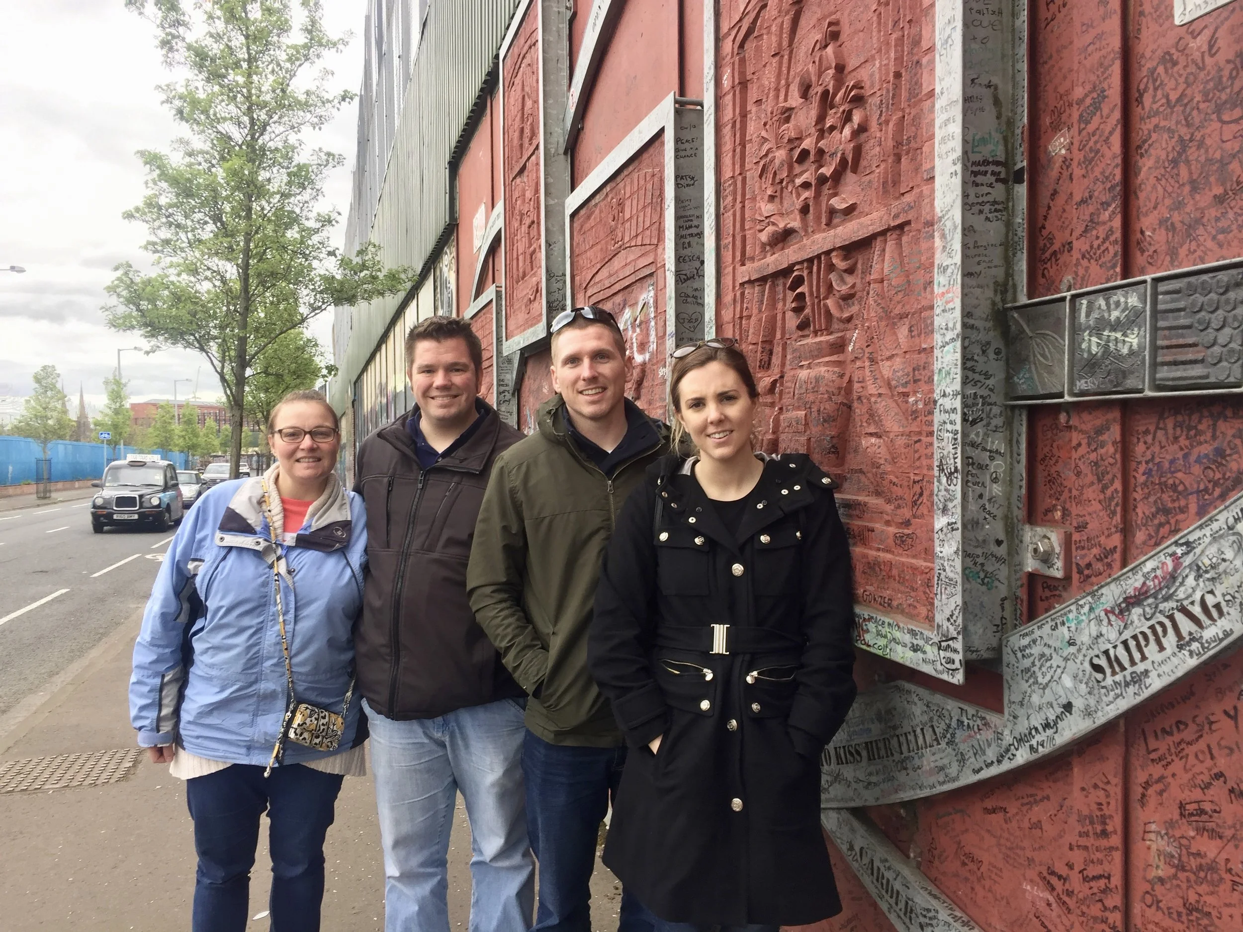 On the Protestant side of the Peace Wall - April 2017 