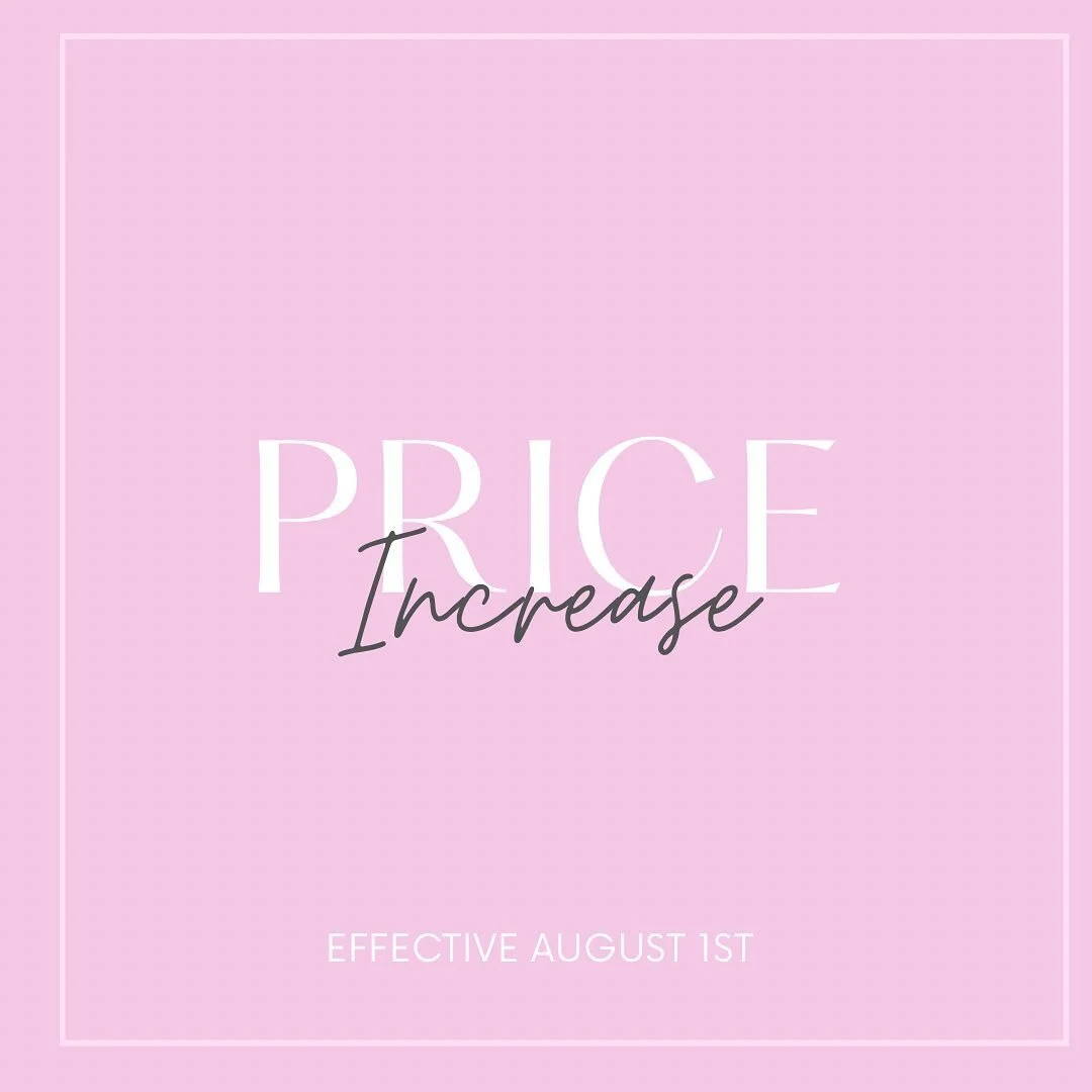 Hi Everyone, we would like to advise ahead of time that we will be making small price adjustments to our classic lash sets.This is our first price increase in over 5 years and we hope we get your support! All classic lash services will be increased b