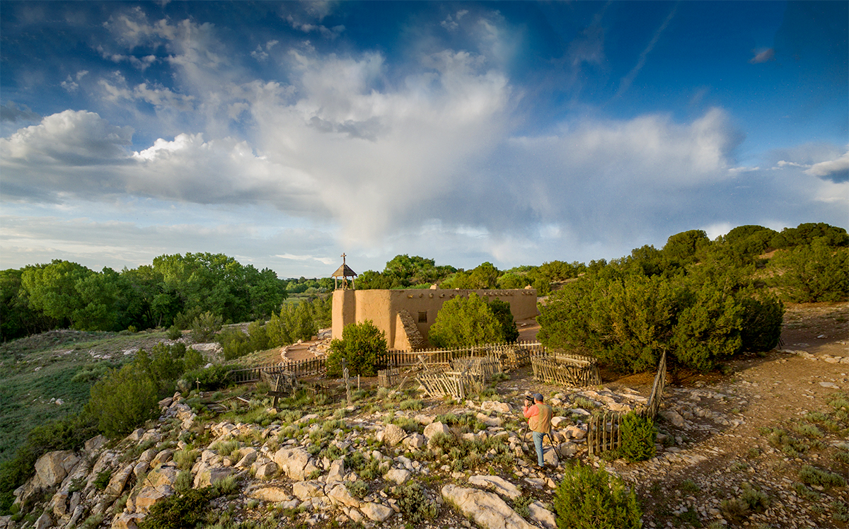 Photographing the Morada at El Rancho de las Golondrinas, nr. Santa Fe Photograph by ©Tye Hardison