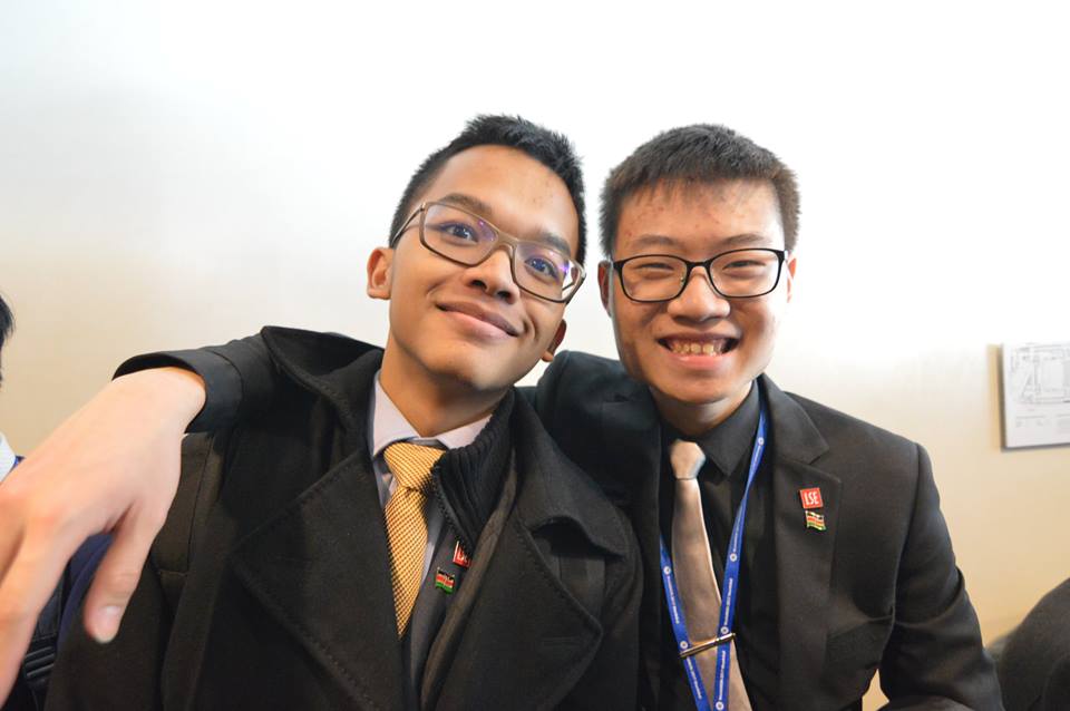 Treasurer Naufal Yudiana and Vice-President Yi Jun Mock