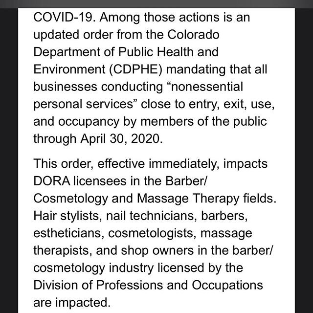 We are all devastated by this news. I will be reaching out to each of you who have an appointment from now through April 30th to get you rescheduled. Thank you from the bottom of my heart for your support during this difficult time. 🙏🏾😘