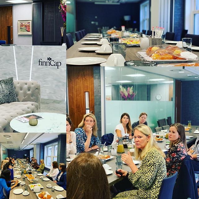 FutureWorldVC first breakfast event hosted by Sam Smith CEO of finnCap. Ladies in VC for this one and topic was M&amp;A. #futureworldvc #womeninvc