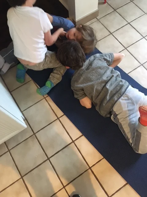 When mama trains all day the mice play!