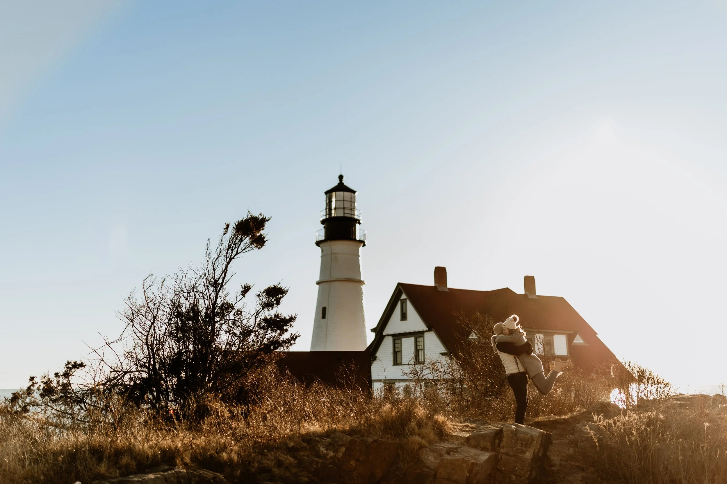 Fort Williams Engagement Sessions, Cape Elizabeth, Maine | Dark &amp; Moody Engagement Photography