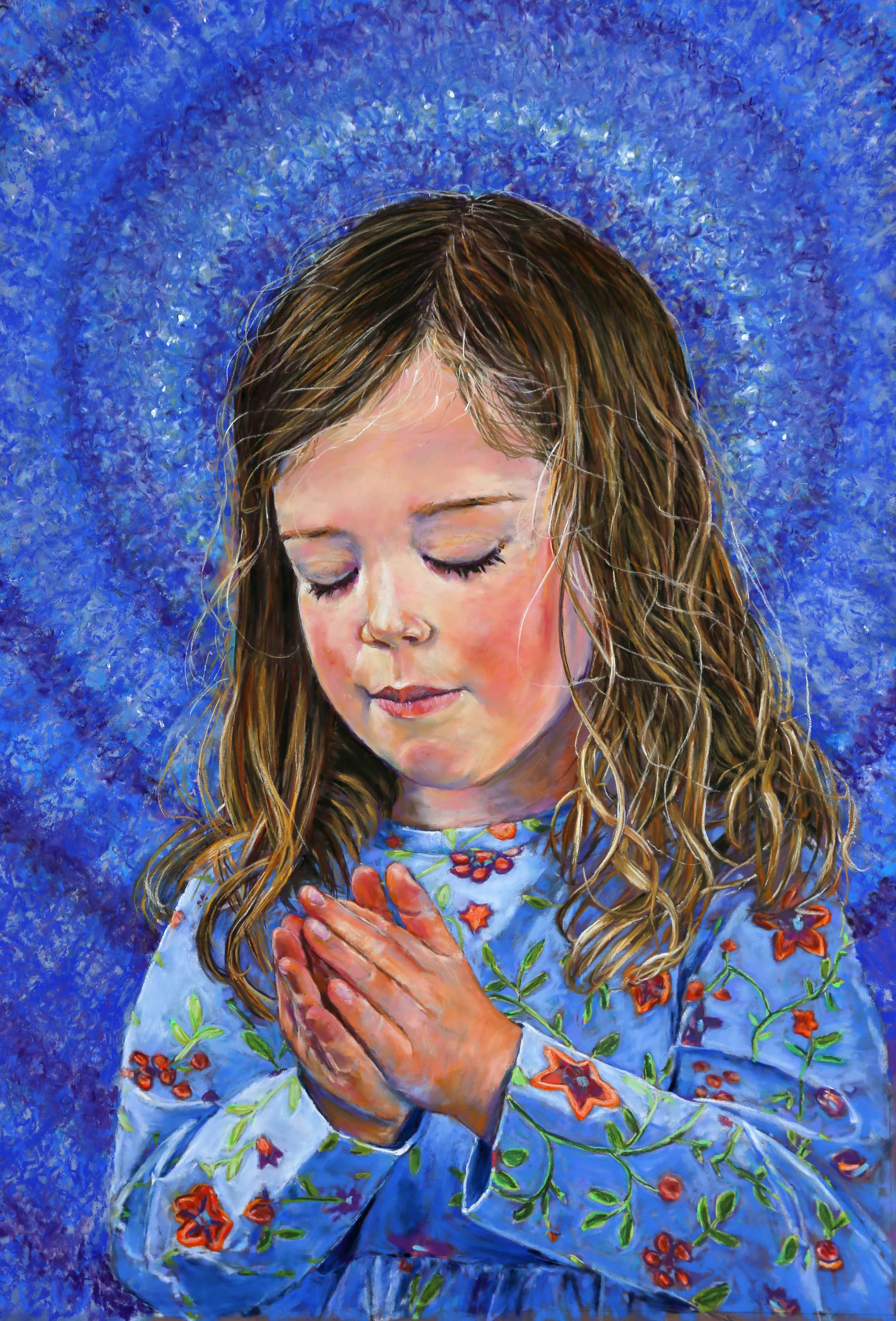 Indigo. Pastel. 25"x 18"