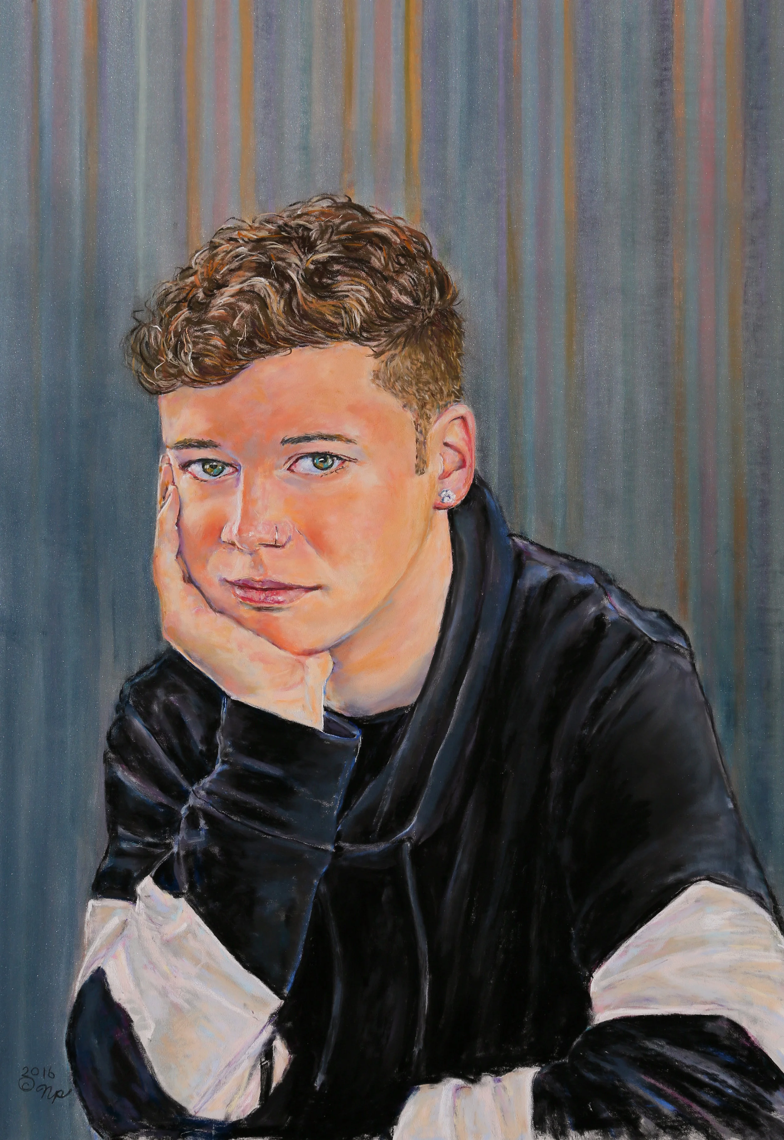 Silver. Pastel. 26"x 18"