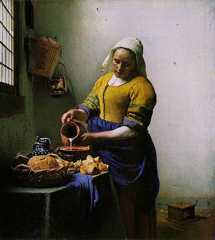 The Milkmaid (c.1658) - Painting by Johannes Vermeer (public domain)