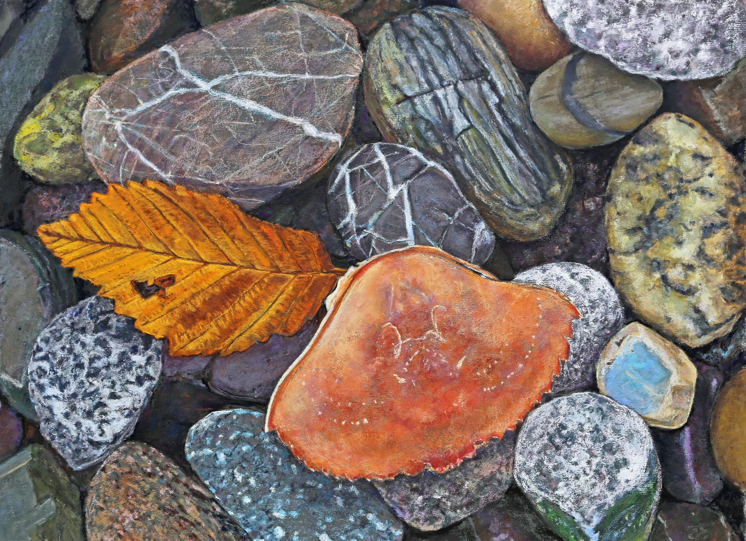 Alder Leaf and Crab Shell - 25"x 34" Full/half size. Paper $225/157. Canvas $374/242.