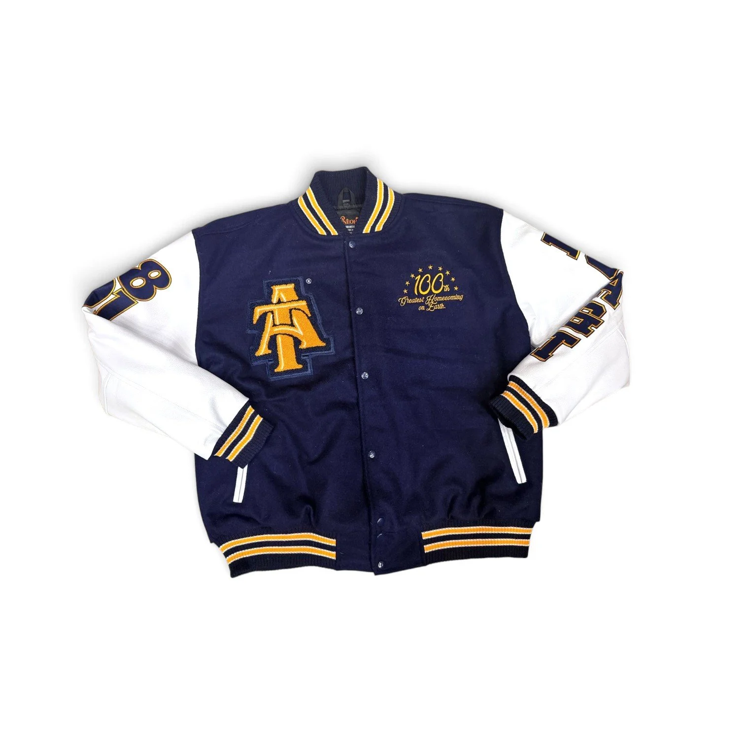 Aggie Pride - Men's Varsity Jacket [Normal Fit] w/ Leather Sleeves