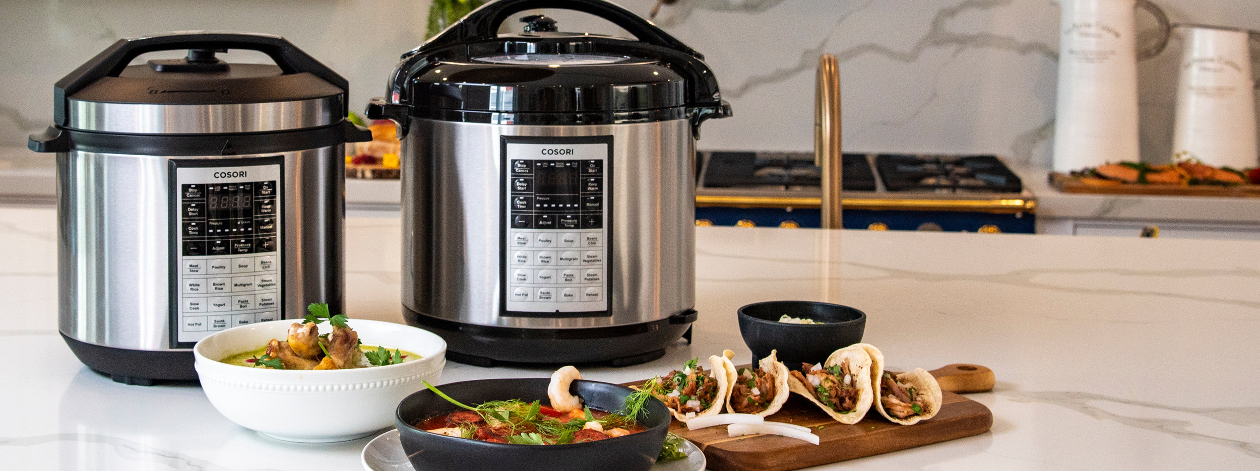 These recipes were made for Cosori Premium Pressure Cooker models CP016-PC and CP018-PC .