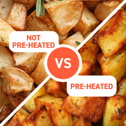 The Benefit of Preheating You won’t find a preheating option in many other air fryers. Preheating visibly improves food texture and takes 2 to 5 minutes! That certainly beats the time-consuming preheating of traditional ovens.