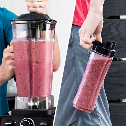 Plenty for the Family The BPA-free blender pitcher’s 60-oz capacity makes enough for the whole household. Take some to-go in the included personal travel bottle.
