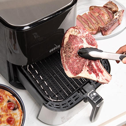 Accessorize Your Fryer 5 skewers and 1 skewer rack come with your air fryer. Cook your food in more ways than you thought possible.