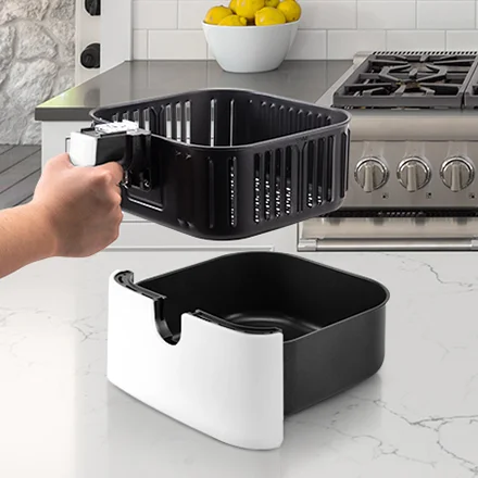 Detachable Basket A removable inner basket means it’s easy to separate and clean the part that gets up close and personal with your food. You can also bring it to where you’re preparing food for extra convenience.