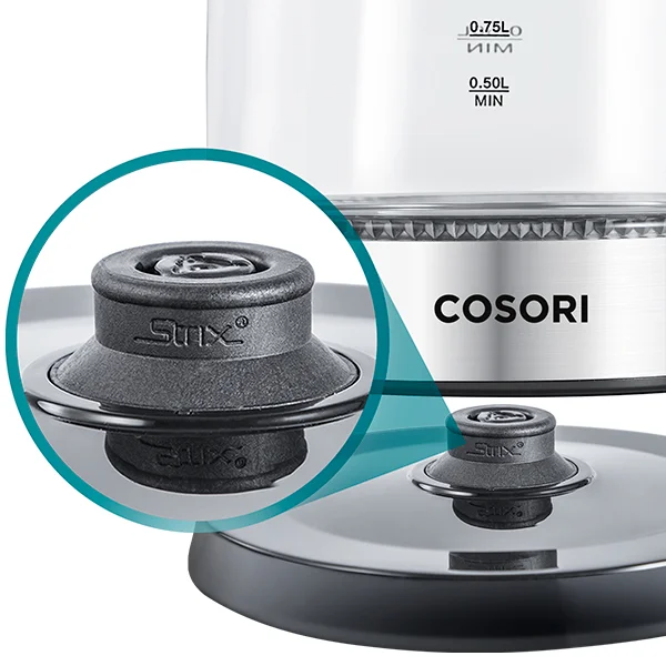 Strix Thermostat Technology The kettle features added safety measures such as boil-dry protection and an auto shutoff function.