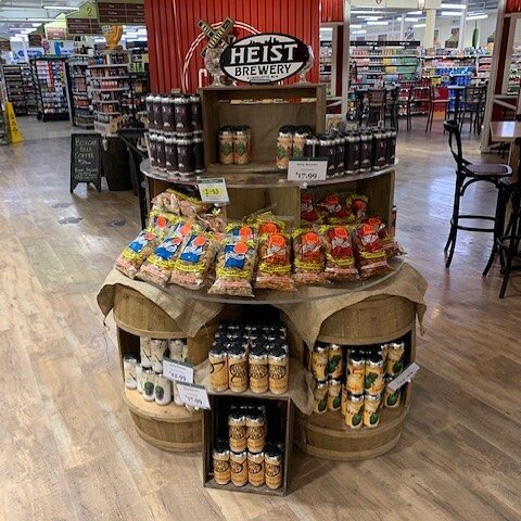 Check out this NEW display at Lowe&rsquo;s Foods in Winston Salem, NC.  Get yours for the Super Bowl before they run out.  #lowesfoods #lowesfoodsbeerden #superbowl #porkrinds