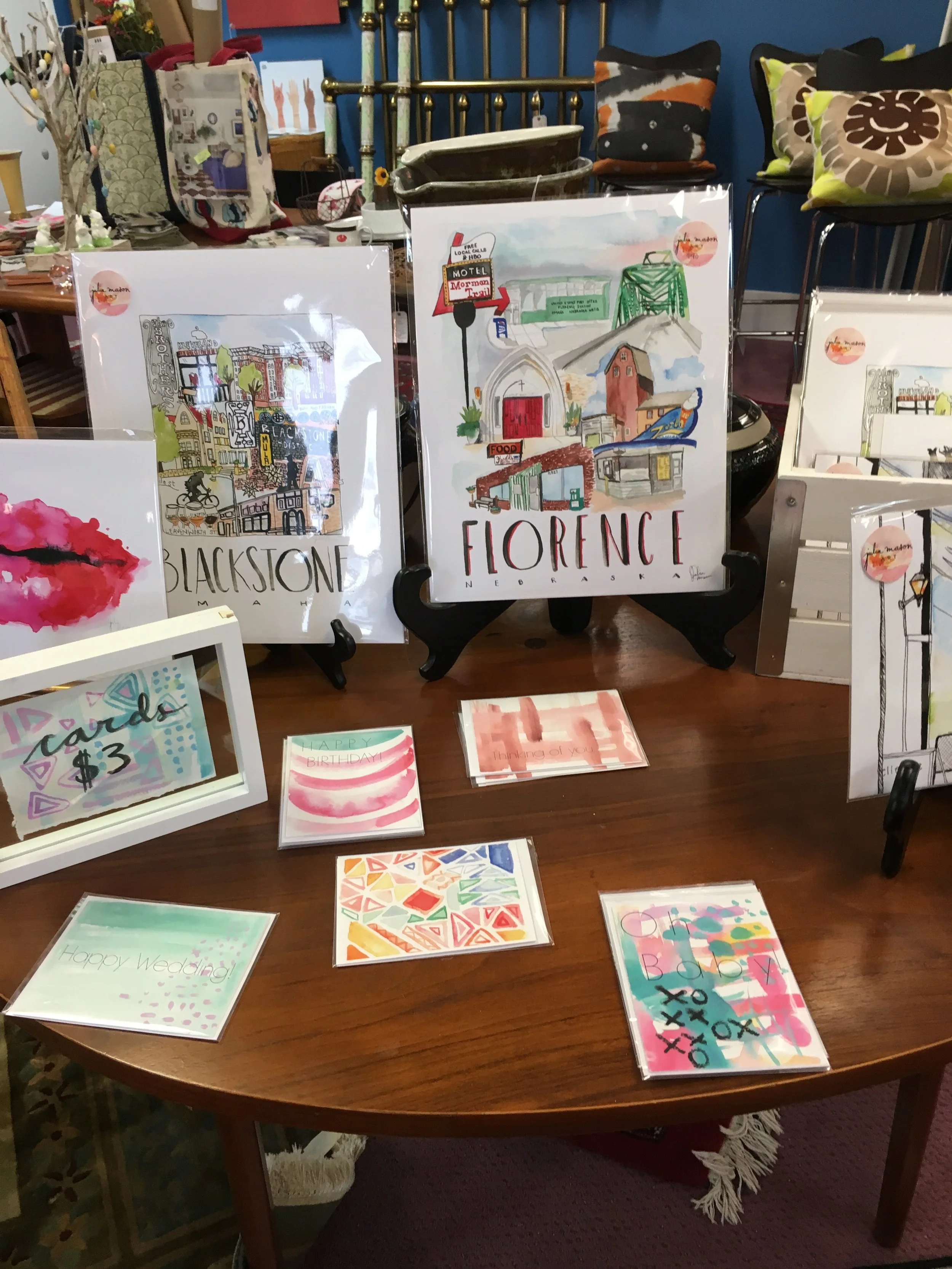Julia Mason watercolors celebrate Omaha's charms.
