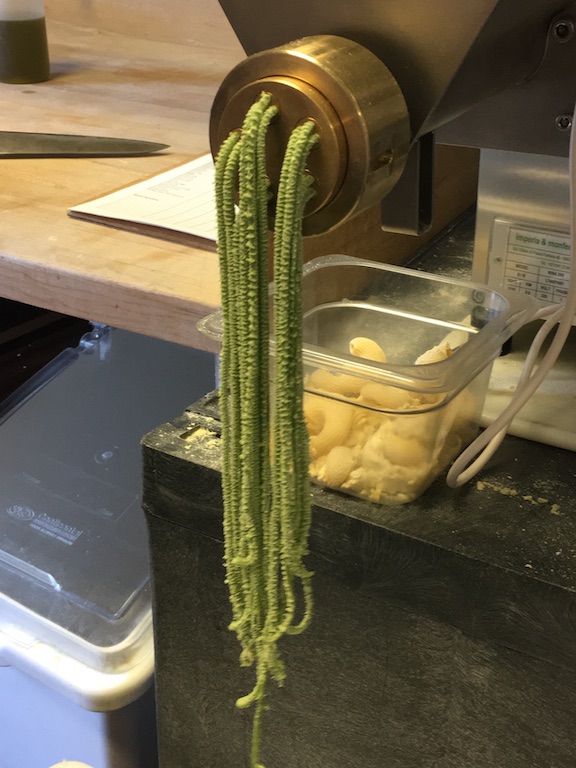 After the wood-oven, Nick says the pasta machine is his second-favorite kitchen tool. No more girly pasta-folding!