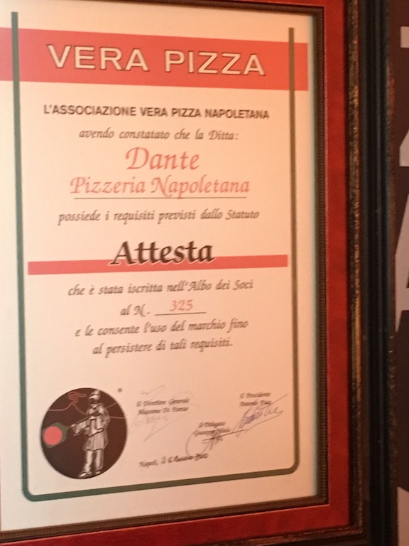 Dante is Nebraska's only restaurant that has been certified as authentic by the Associazione Vera Pizza Napoletana, which is basically the governing body of Neapolitan pizza abroad. Nick says that he experimented with 50 different types of tomatoes before finding the one he wanted to use for Dante's pizza. 