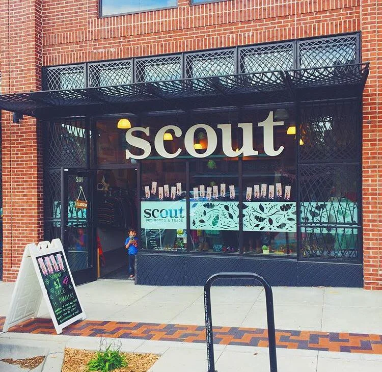 Scout's brilliantly edited new and vintage consignment is all about looking chic and living sustainably. You can find the store at 5018 Underwood Avenue in the Dundee neighborhood of Omaha, NE, online at ilovescout.com , or popping up at warm-weather events all over the Midwest in the form of Lil' Scoutie, a 1963 Aloha camper-turned-mobile-shop.