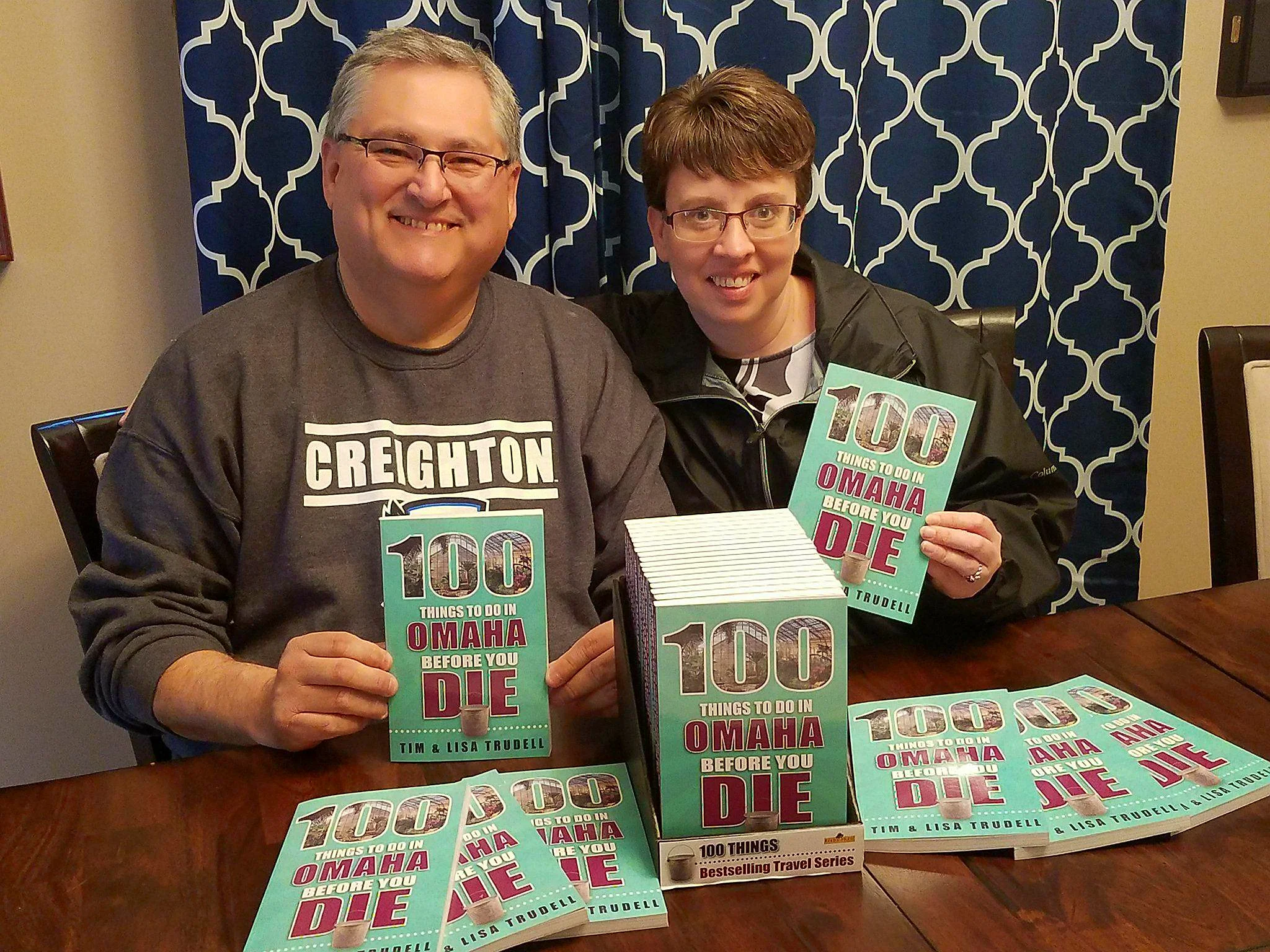 Tim and Lisa with their books.