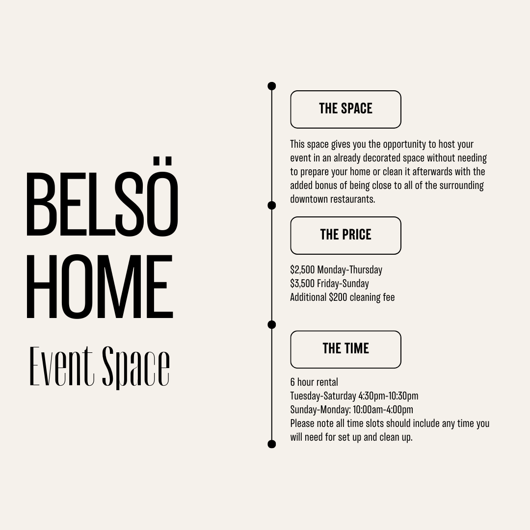 Special Event Space — Belso Home Studio