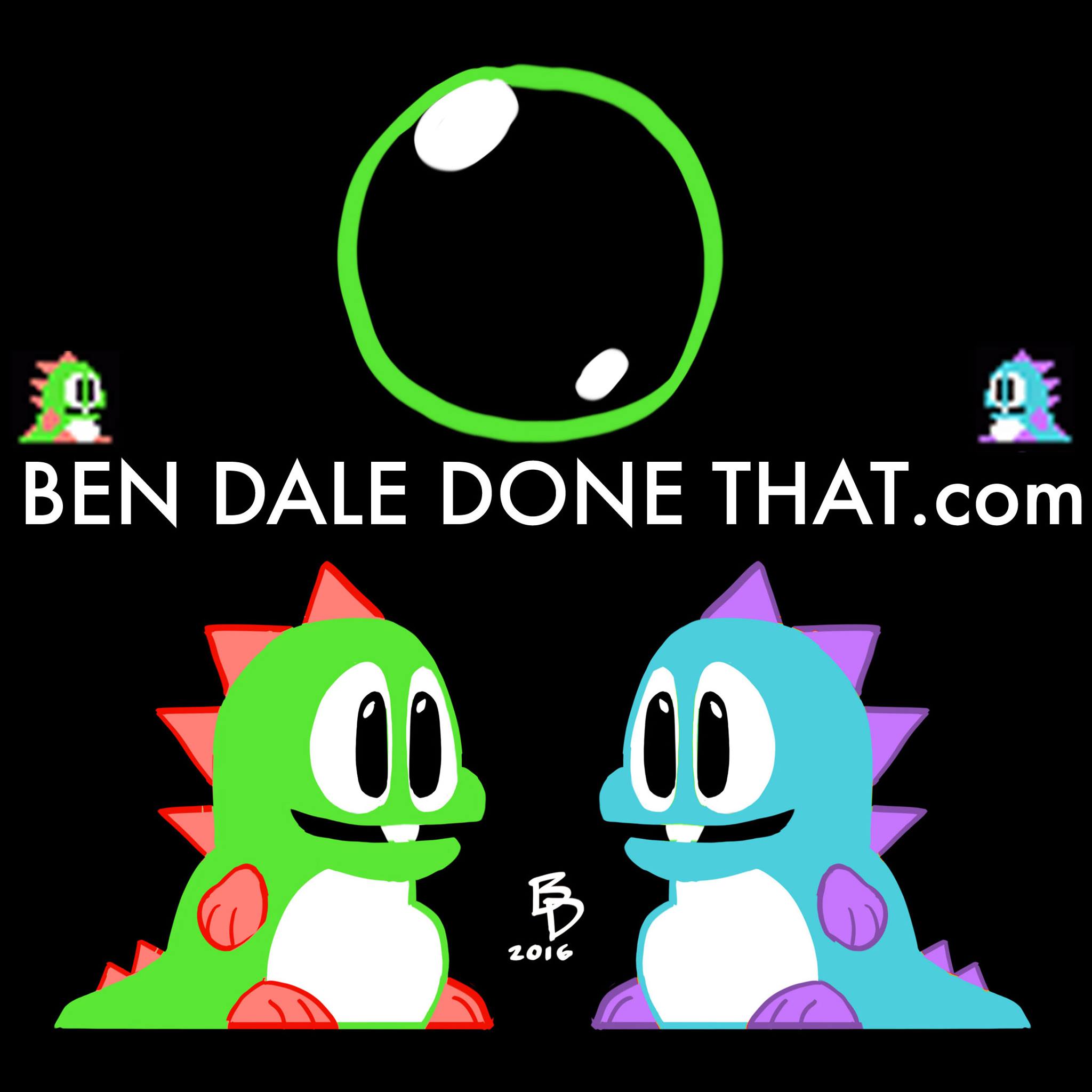 Drawtober #27 - BUB & BOB from Bubble Bobble