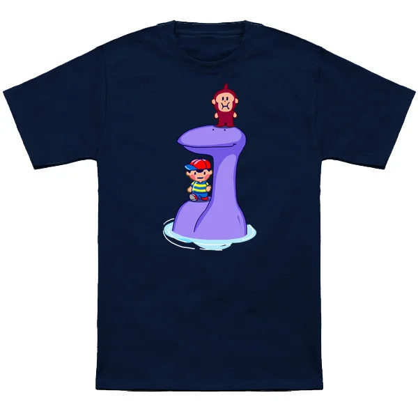 EARTHBOUND TESSIE AND NESS Based on the sprites from the SNES classic Earthbound. Tessie, Ness, and the Bubble Monkey in the most serene and beautiful moment in gaming history! Apparel and products available at TeePublic. Even more apparel options at NeatoShop .