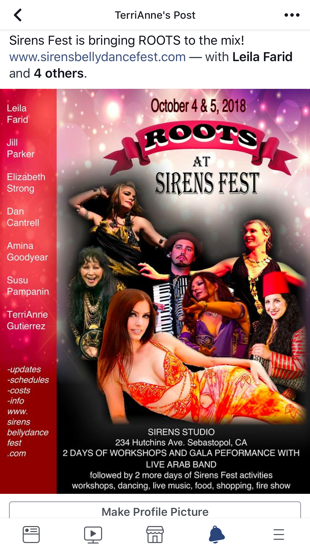 ROOTS workshop and Sirens Fest 