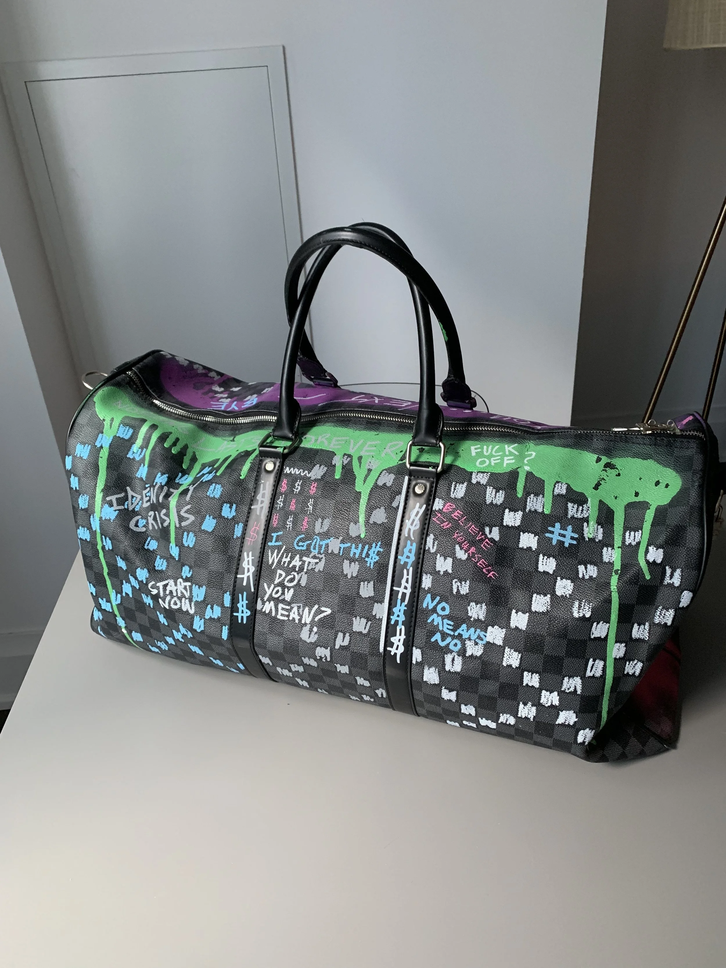 louis vuitton painted bag