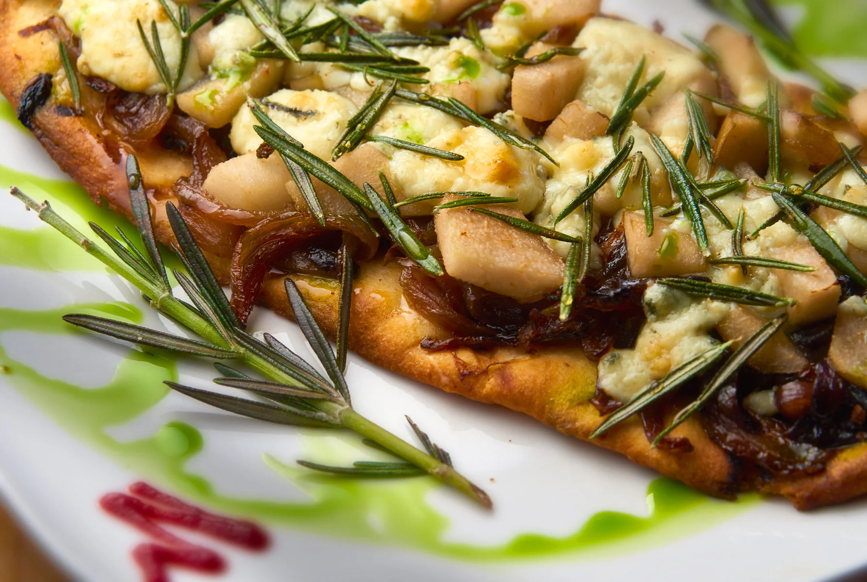 Vegan focaccia on plate