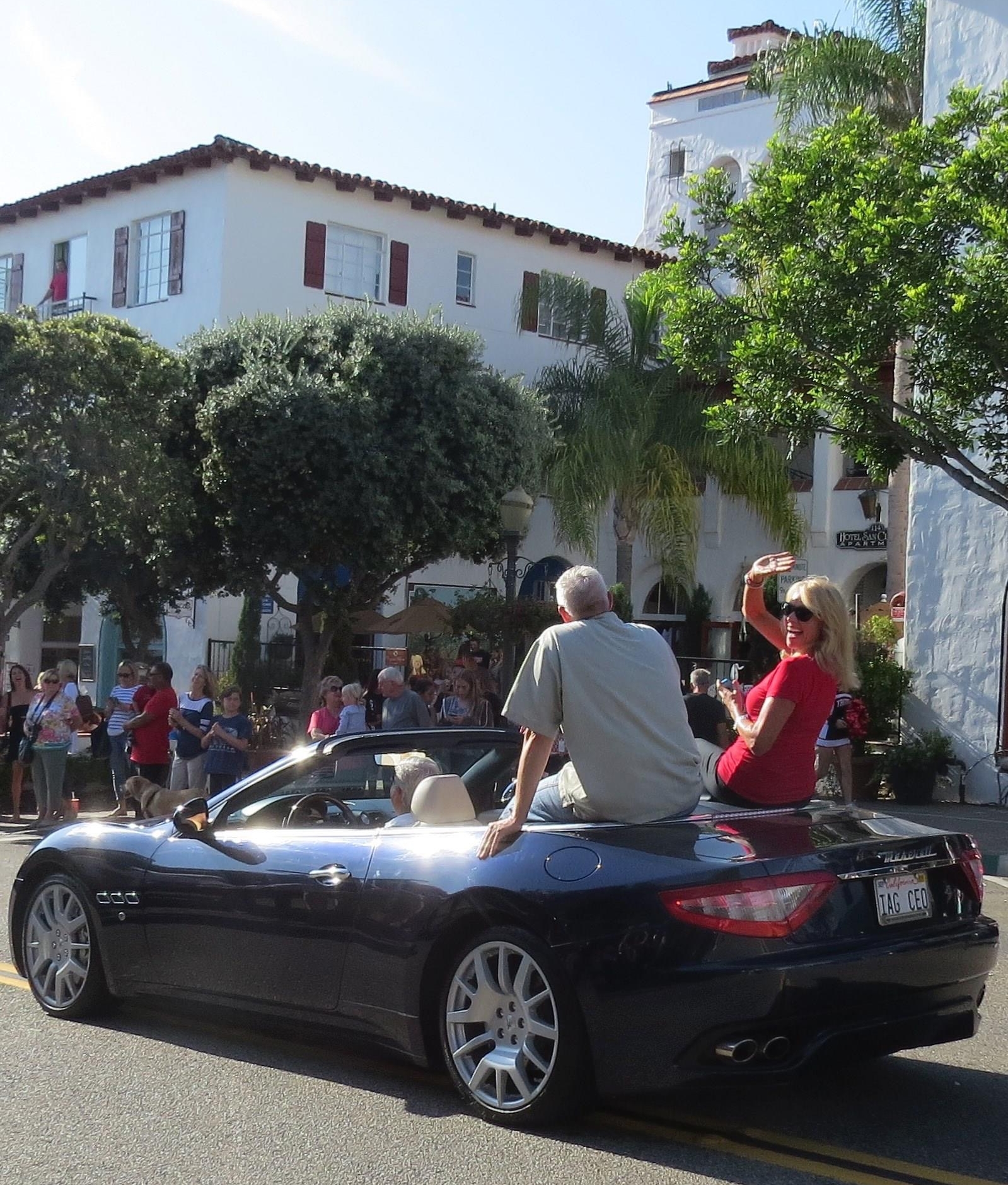 Riding in the San Clemente homecoming parade